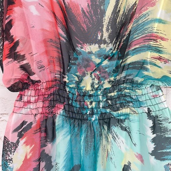 ✨VTG✨ 80s Open Shoulder Sheer Top, Size S - Picture 5 of 7